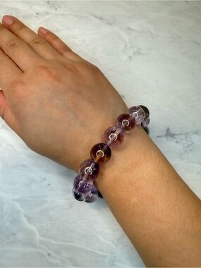 Ametrine Crystal Bracelet on stretch cord